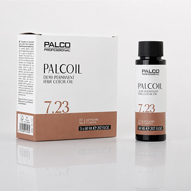 TINTE DEMIPERMANENTE PALCOIL 7.23 RUBIO IRIS DORADO 3X60ML PALCO